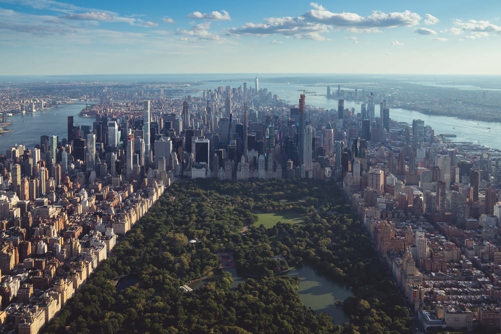 Aerial photo of Central Park by Jermaine Ee through Unsplash